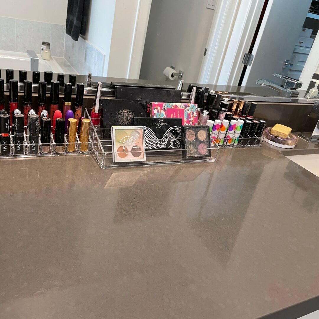 Professionally Organized Makeup in Houston Bathroom