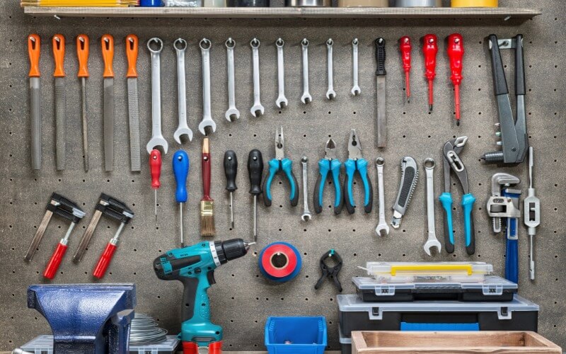 Organized Garage Wall in Houston, Texas